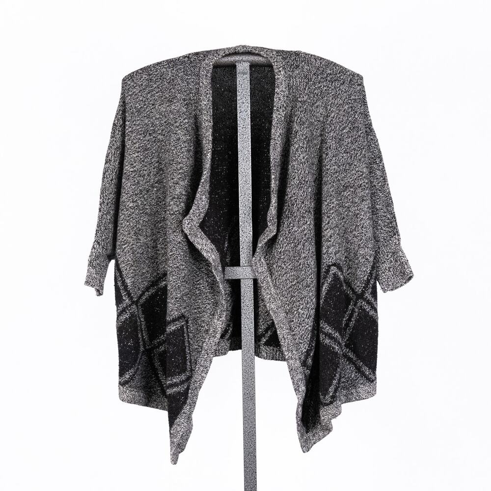Madewell All Angles Open Front Cardigan Size XS/S Argyle Diamond Cotton Blend